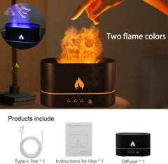 Flame Diffuser Humidifier - Aromatherapy Cool Mist Humidifier for Bedroom