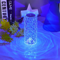 LED Rose Crystal Diamond Night Light - RGB Color Changing Night Light Lamp